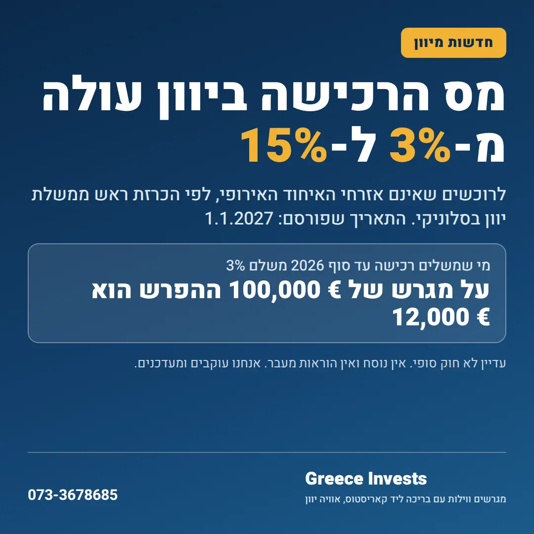 מס העברת נכסים ביוון למי שאינם תושבי האיחוד האירופי